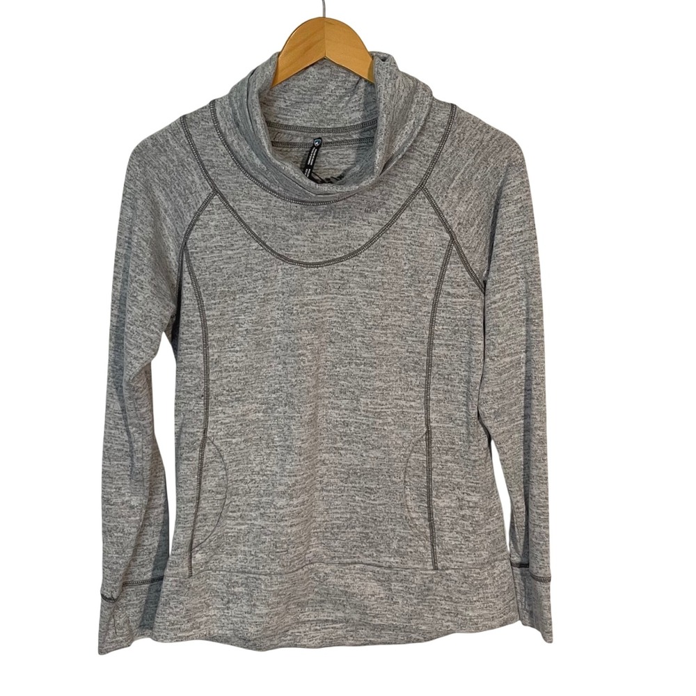 Kuhl Lea Grey Cowl Neck Pullover Long Sleeve Thumb Hole Top Womens‎ Small
